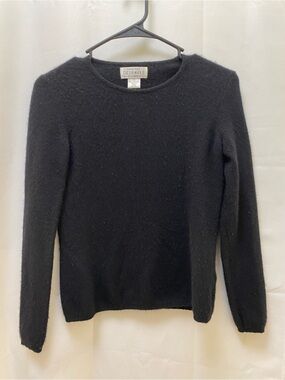Vintage Sutton Studio Black Cashmere Crewneck Sweater